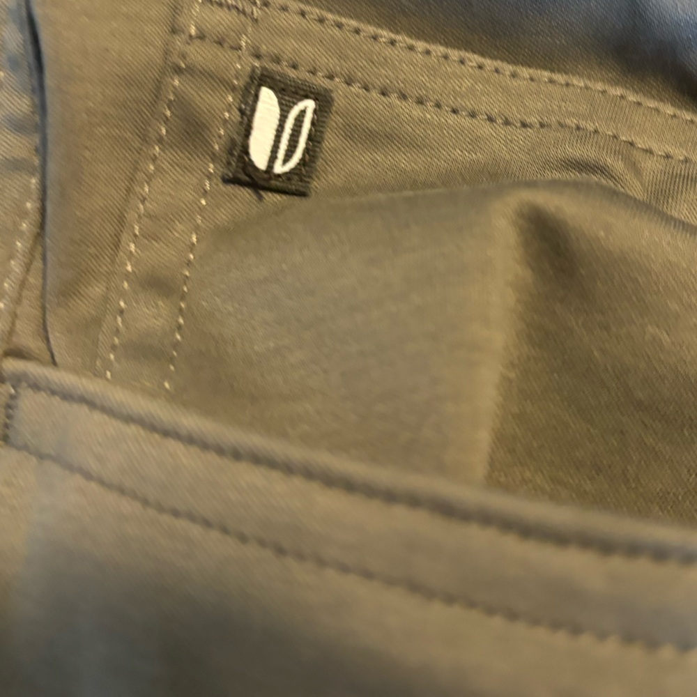 Linksoul Men's 100% Cotton golf/casual pants 5 pocket olive green/gray Size L - Picture 4 of 7